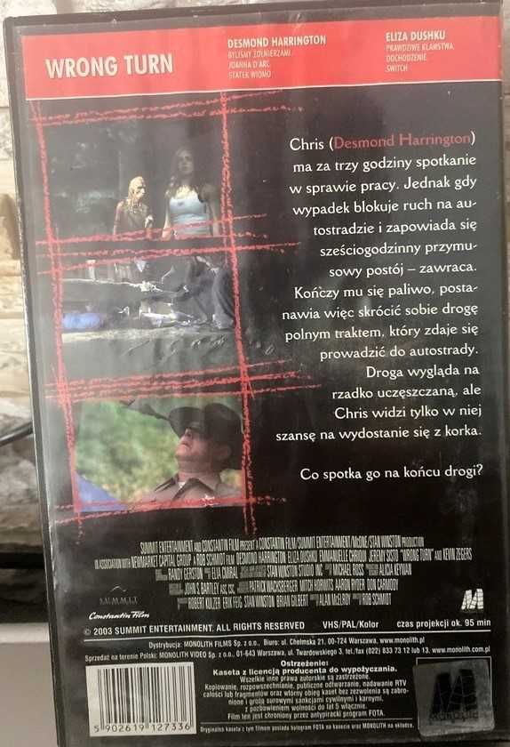 Wzgórza mają oczy Droga bez powrotu Armia Ciemnosci Dżungla vhs filmy