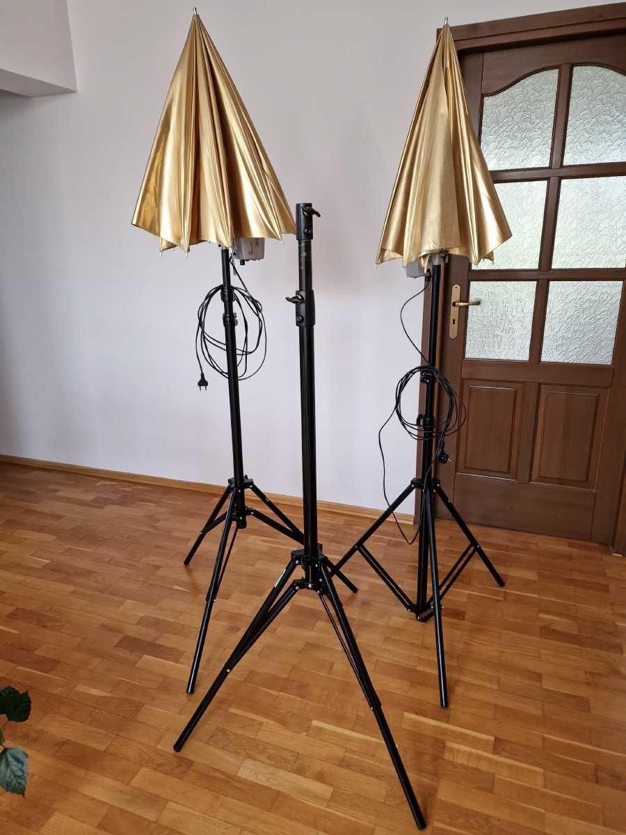 2x Lampa fotograficzna studyjna błyskowa F&V Mini flash 120 +3x Stojak