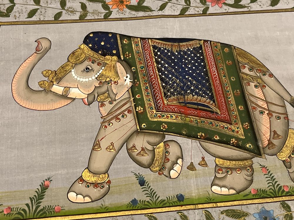 Obraz indyjski malowany na materiale
