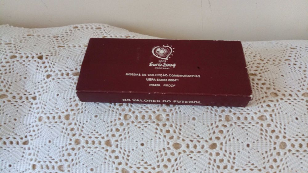 Pack de 3 Moedas do Euro 2004 os Valores do Futebol, Prata Proof