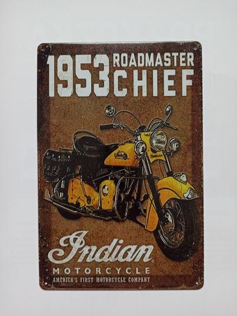 Nowy metalowy szyld Indian Harley chopper loft club garaż vinted