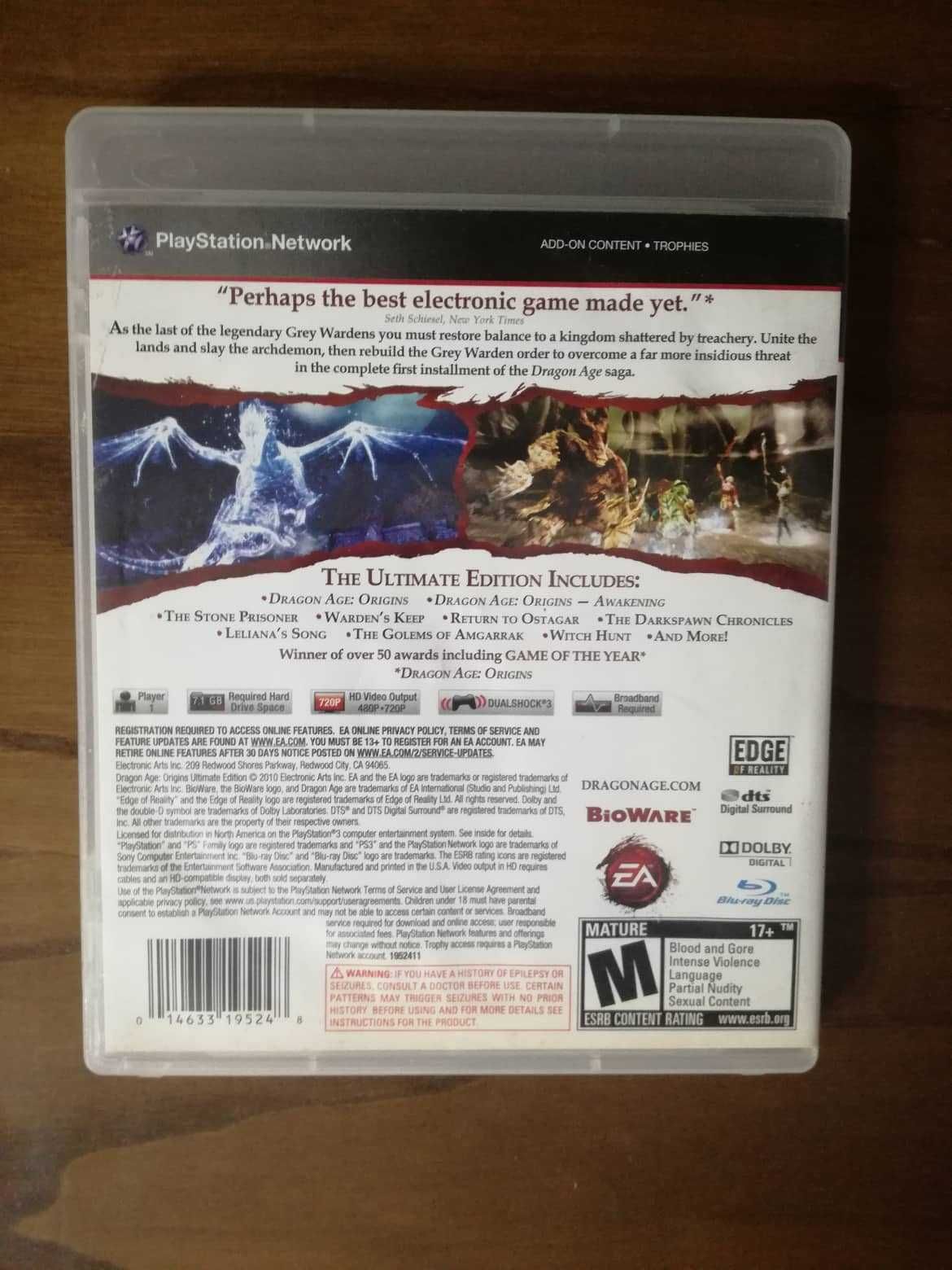 Dragon Age Origins Ultimate Edtition PS3