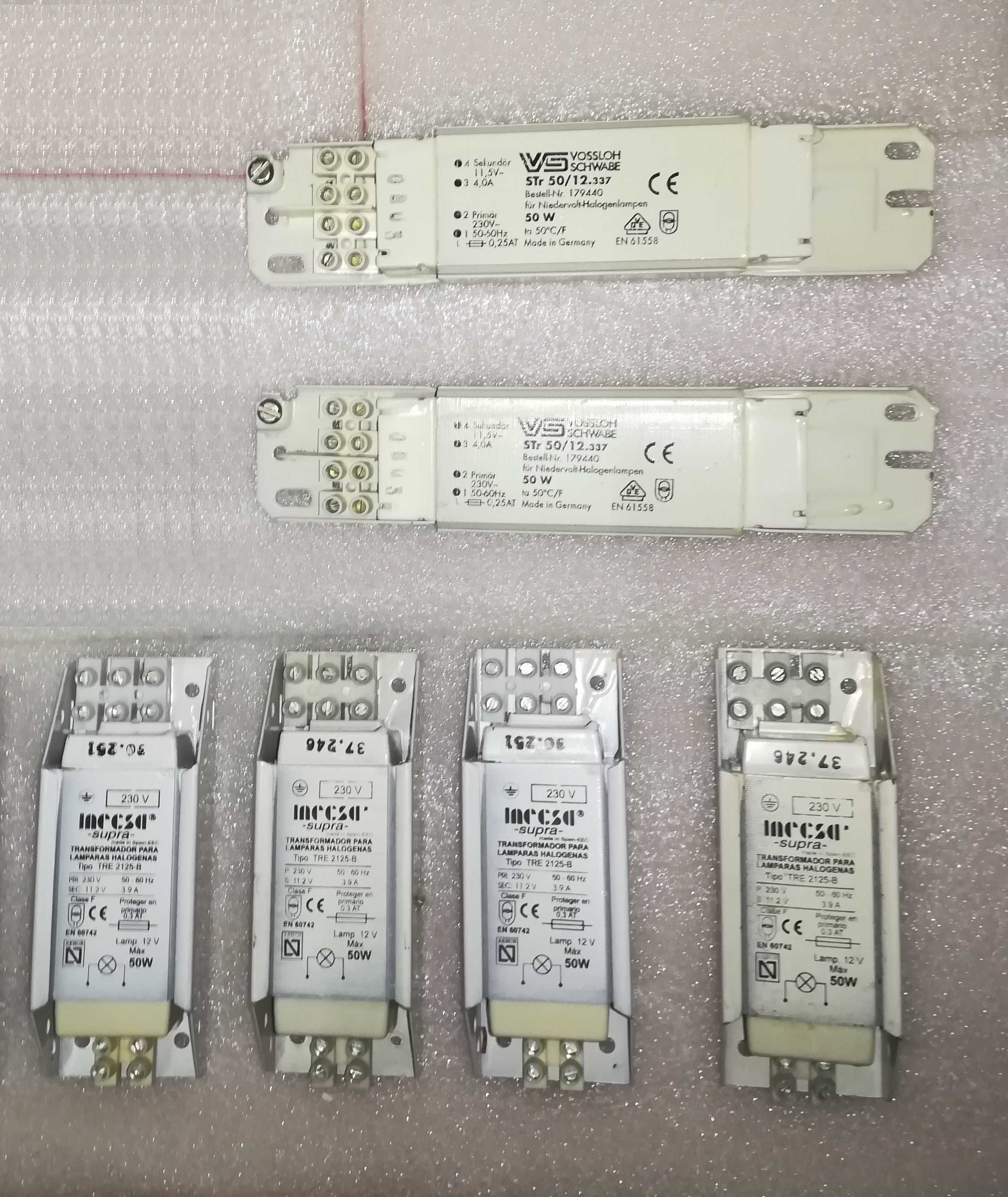 6 Transformadores 12v/220v - 50w max.