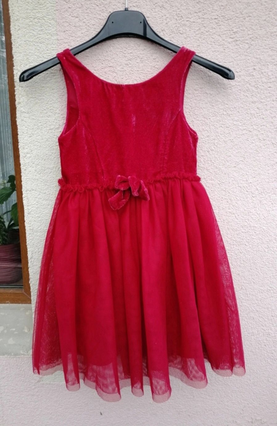 sukienka czerwona 116 h&m święta wesele lato Mikołajki Mikołaj