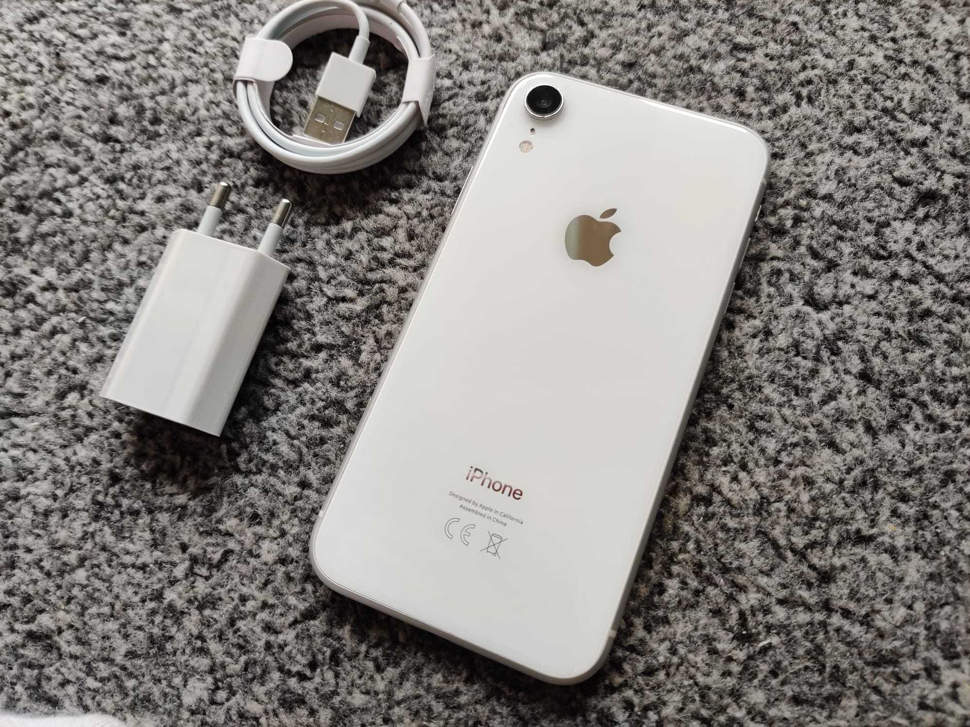 iPhone XR 256GB SILVER WHITE BIAŁY Bateria 100% Gwarancja FV