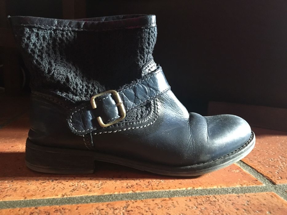 Botas de cano baixo azul