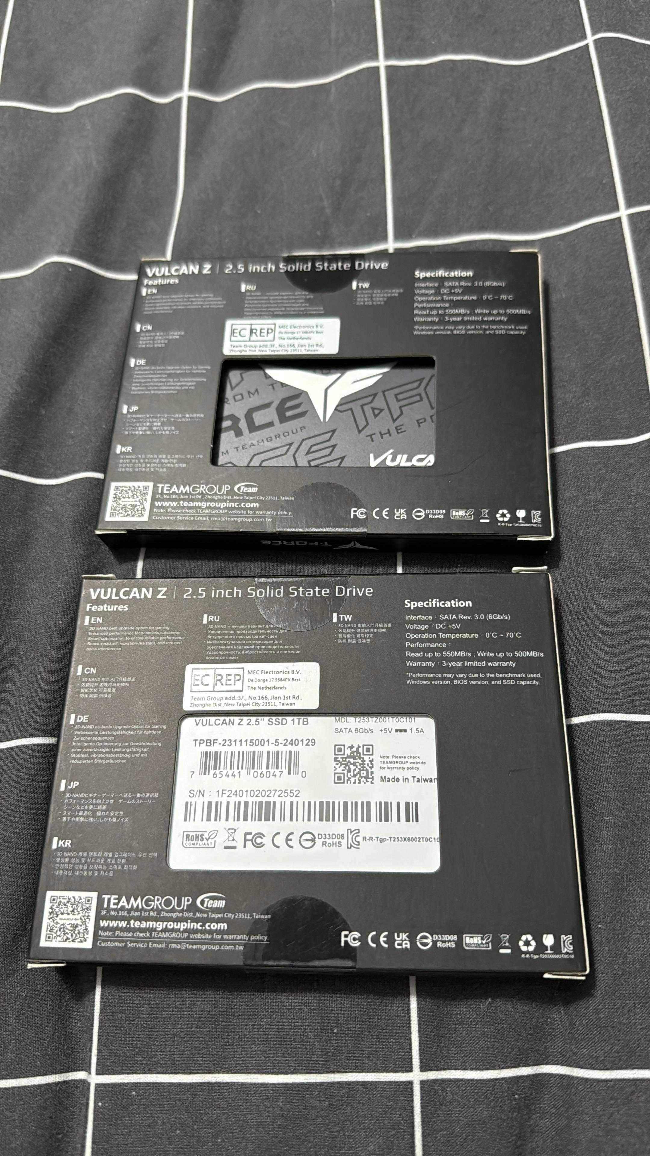 2x T-Force Vulcan Z 1TB (FECHADOS) 50€ cada