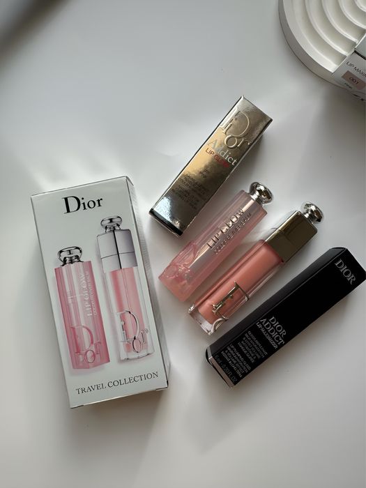 Набір Dior блиск та бальзам 001 pink