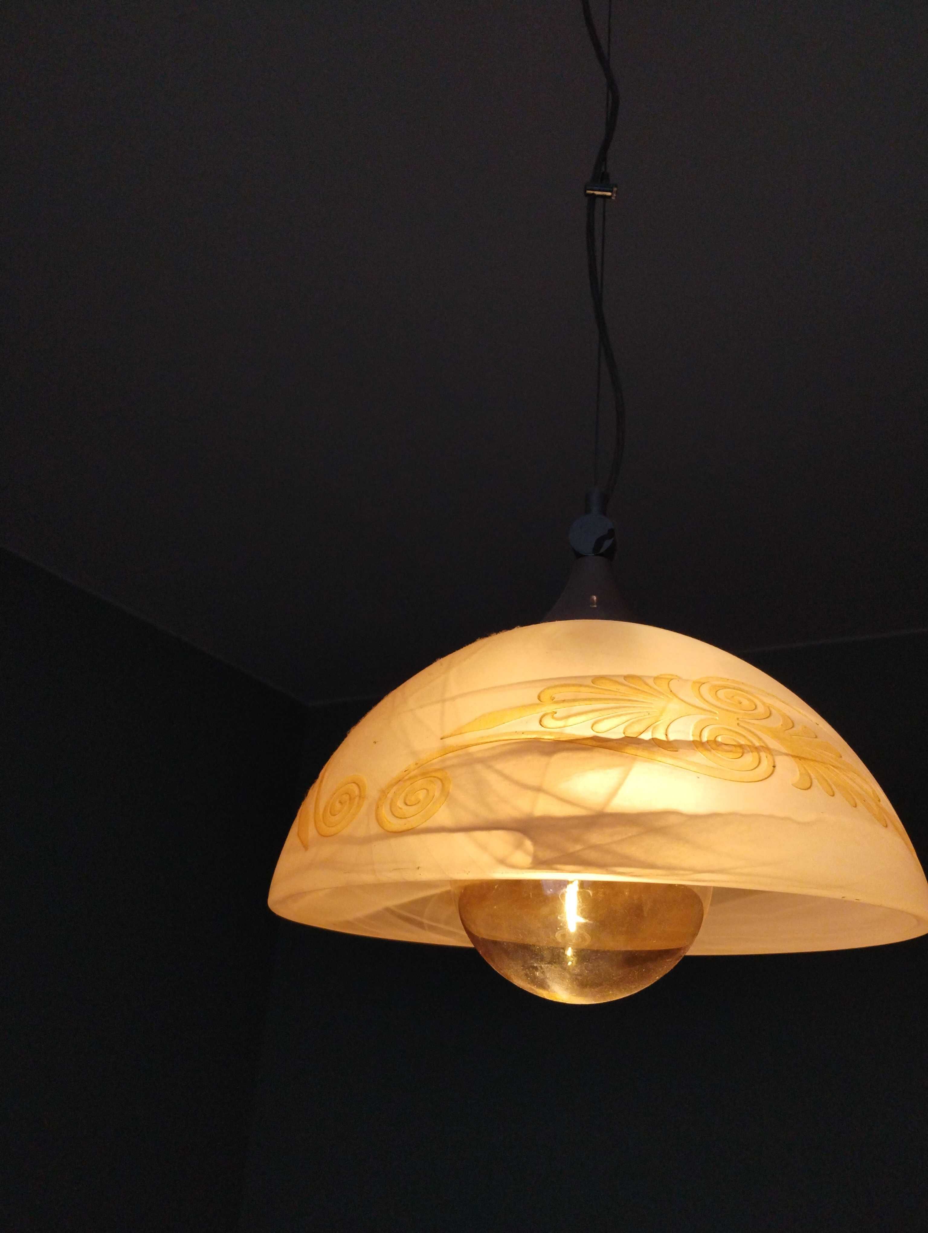 Lampa Wisząca Szklany Klosz