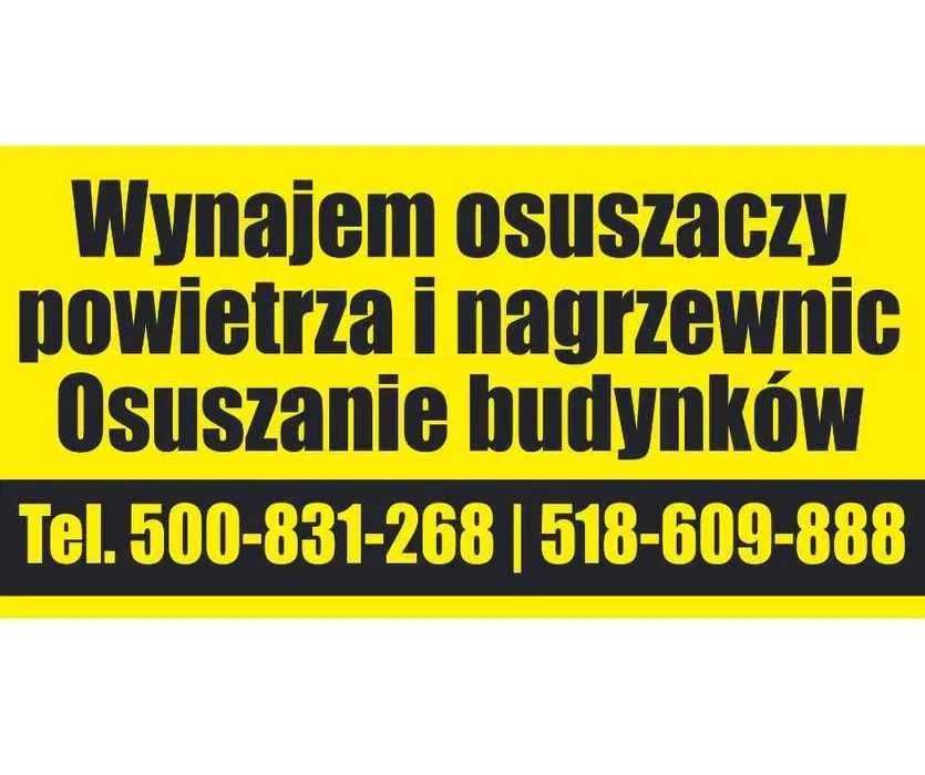 Wynajem osuszaczy powietrza i nagrzewnic. Osuszanie budynków