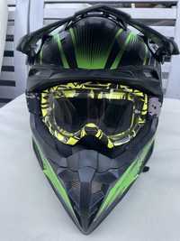 Kask KXD Pro + Gogle Leoshi