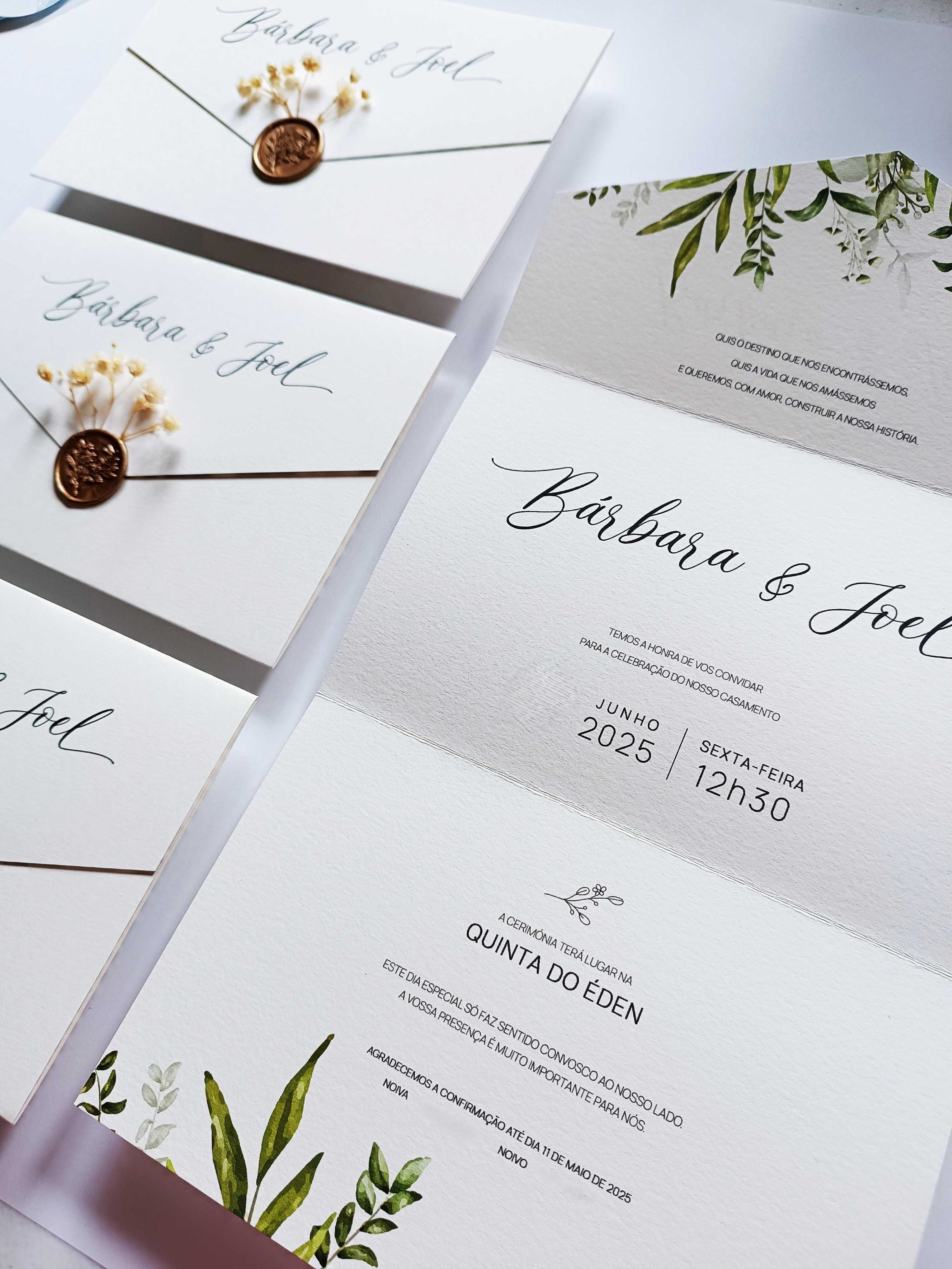 Convite de Casamento Dobravel