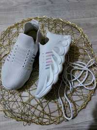Белые мокасины сетка,кроссовки сетка,белые ,31 размер