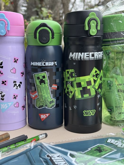 Термоса, бутилки Menecraft та шкільне приладдя