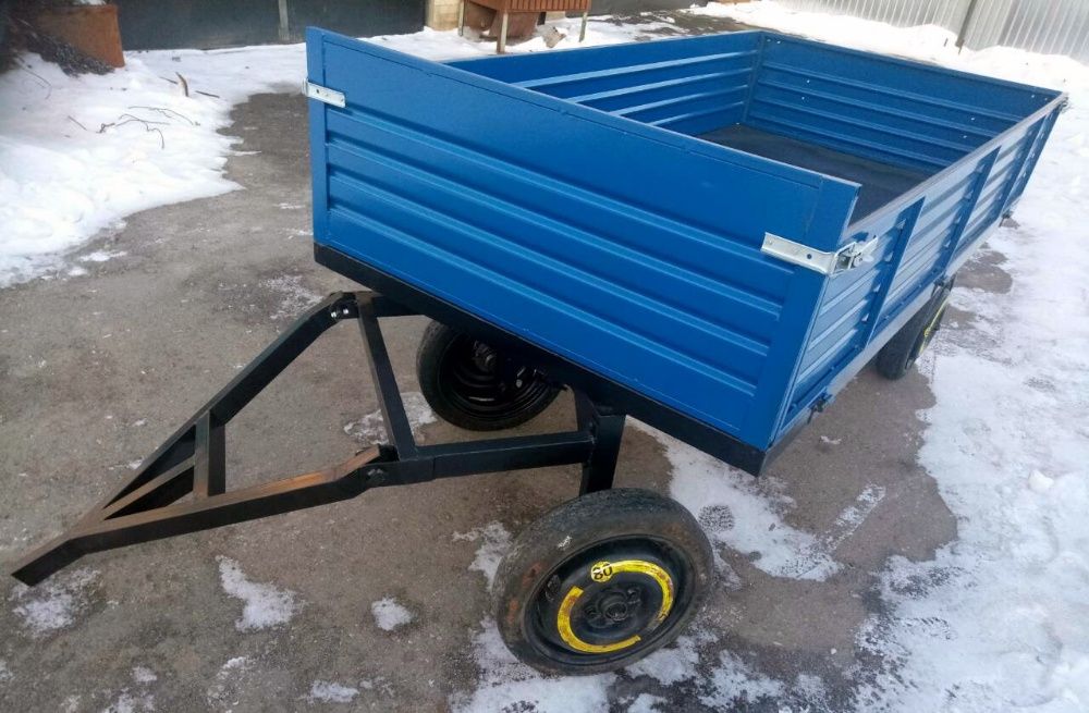 Прицеп причеп на для мотоблок, тракторный. На 2 осях. Самосвал.