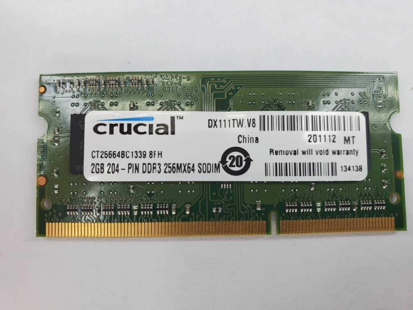 Memória portátil, Crucial 2GB PC3-10600S DDR3