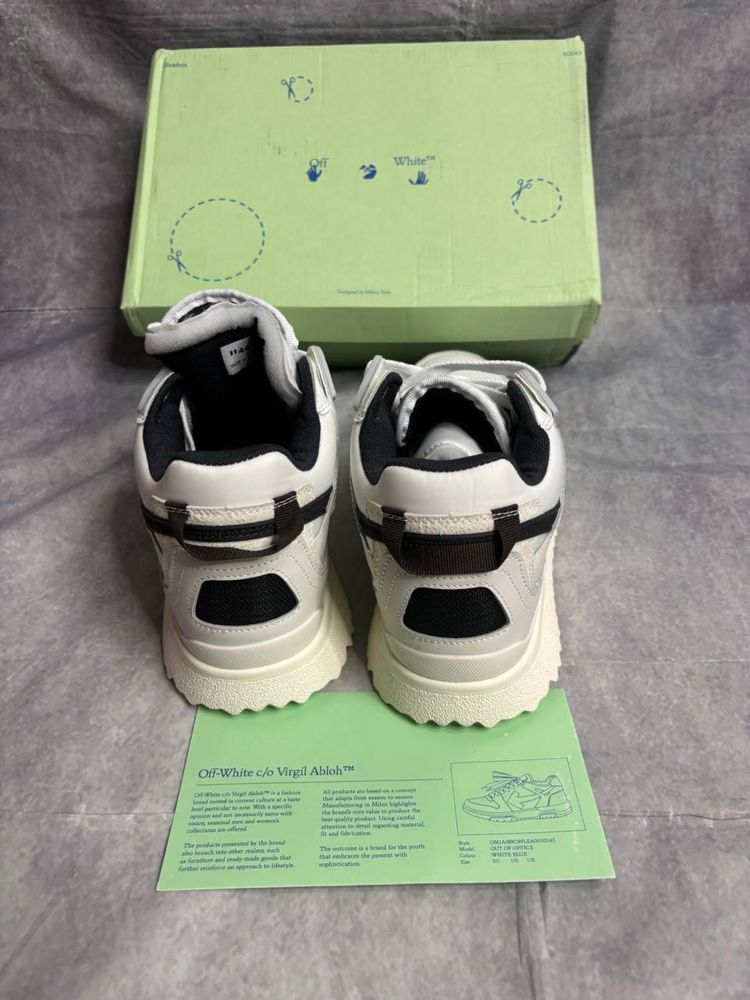 Кроссовки Off White Zapatillas - Lea , Black White , Офф Вайт 43 44