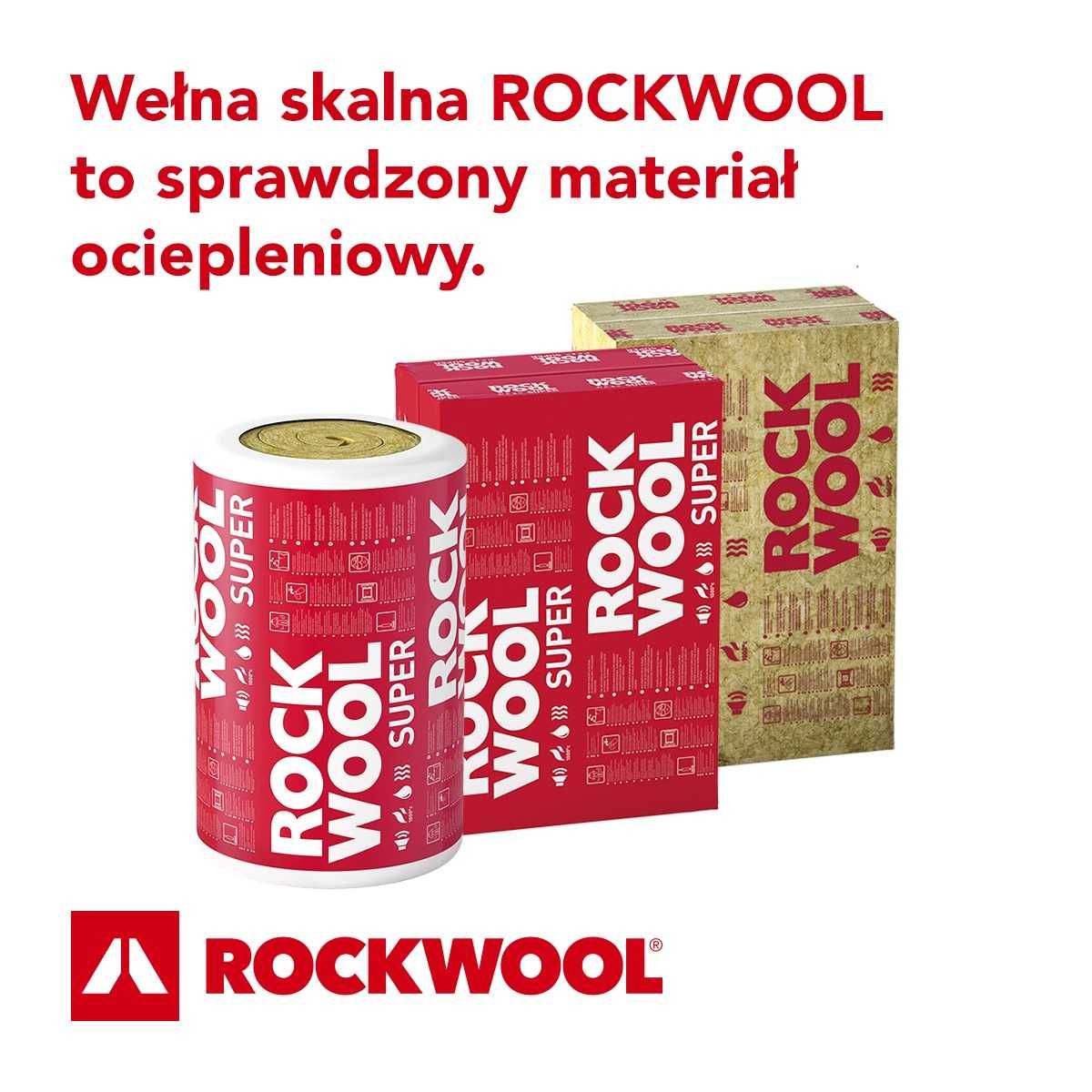 Wełna mineralna Rockwool Toprock Premium 035 gr. 100mm