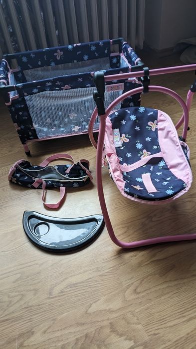 Łóżeczko Bujaczek huśtawka krzesełko 2w1 dla lalki