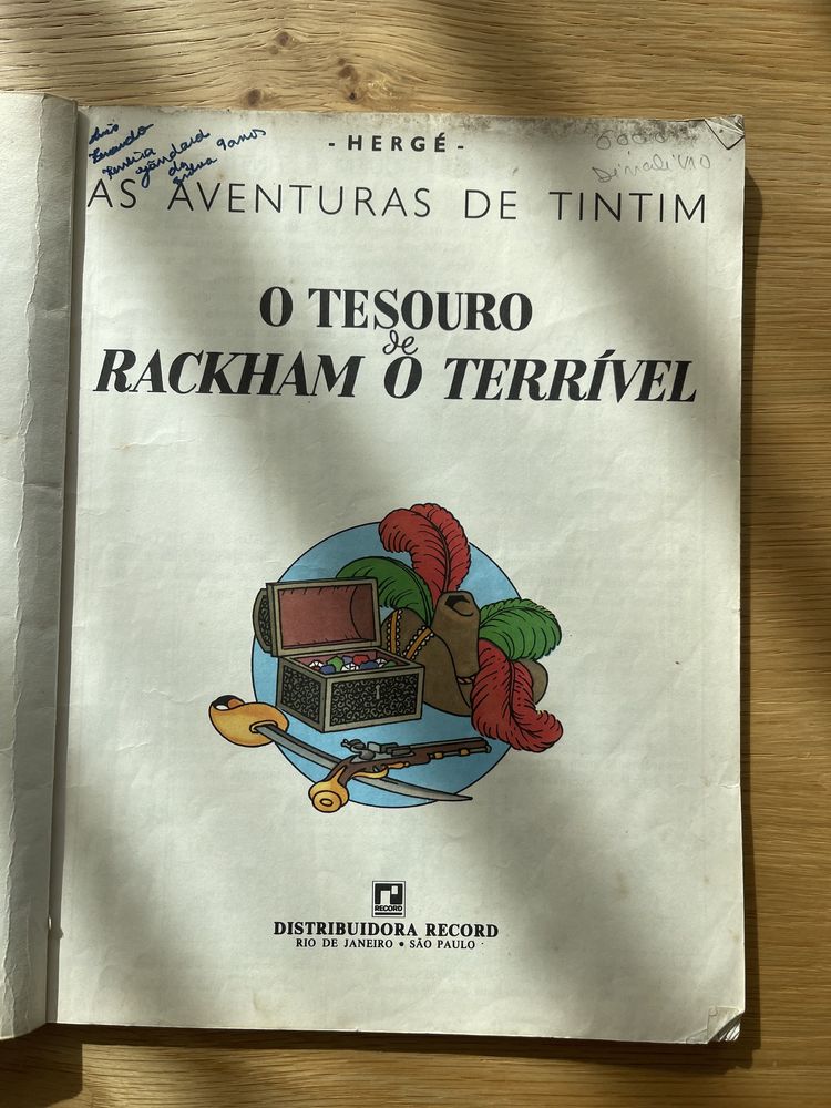 Tintim o tesouro de rackham o terrível 1969