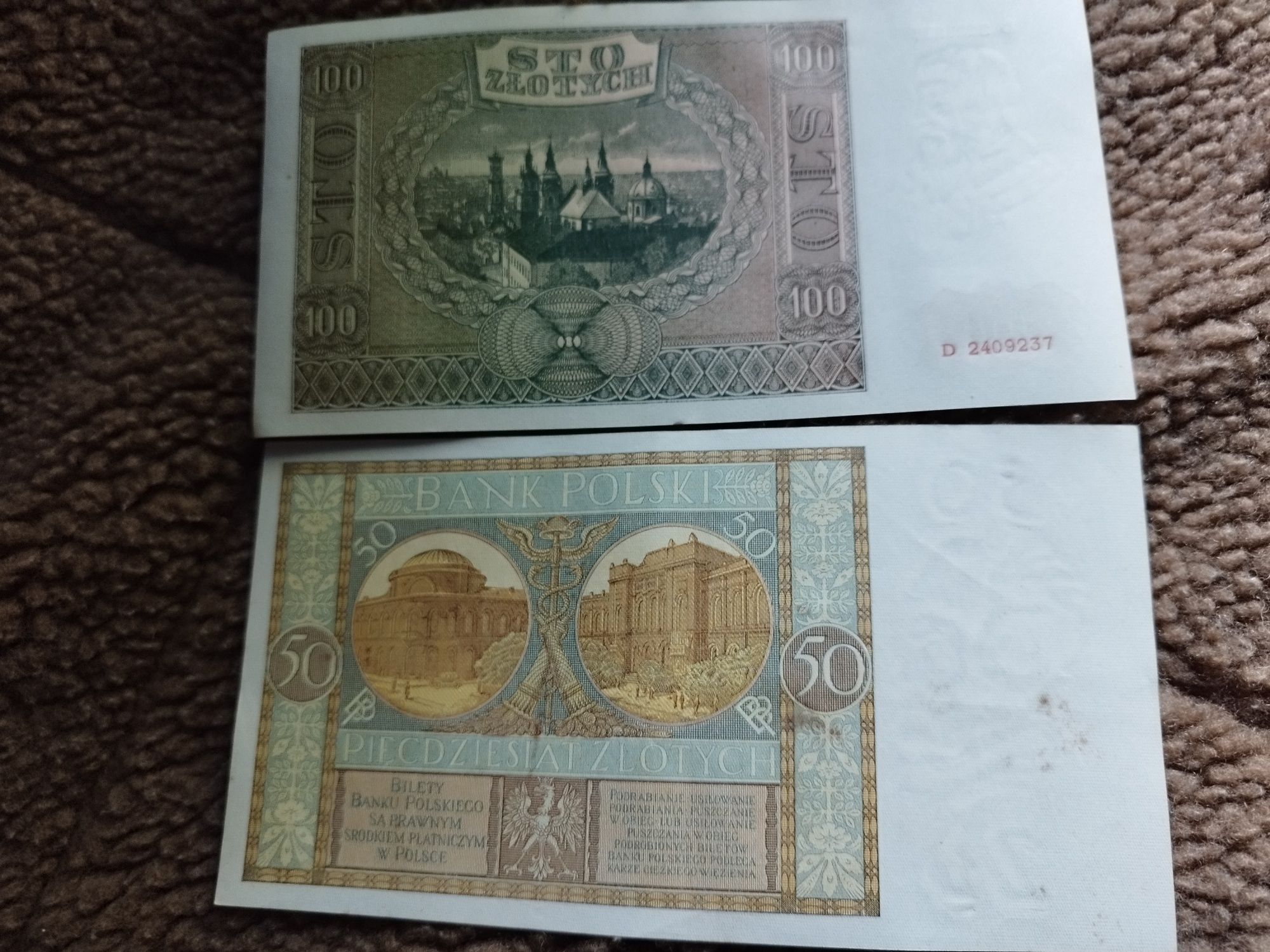 2-zestaw starych banknotów stany ok