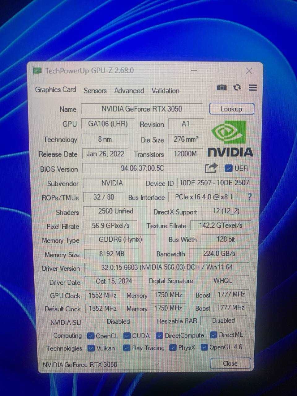Komputer gamingowy Ryzen 5 3600/RTX 3050 8GB/16GB RAM/1.5tb pam