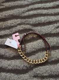 Juicy couture pasek do sukienki nowy chain S/36 borowy złoty