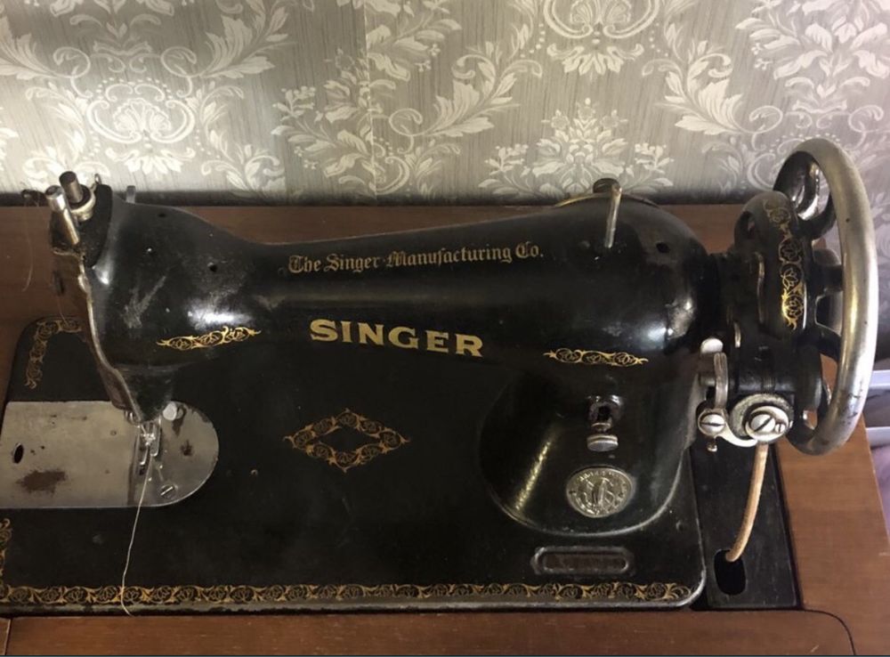 Vintage Móvel Maquina de Costura Singer