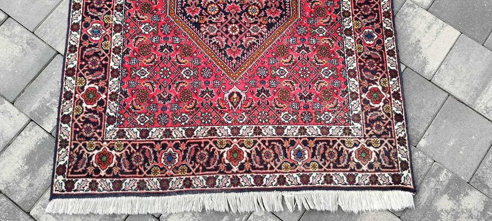 Bidjar Medallion dywan wełniany chodnik tkany ręcznie 300 x 95 cm