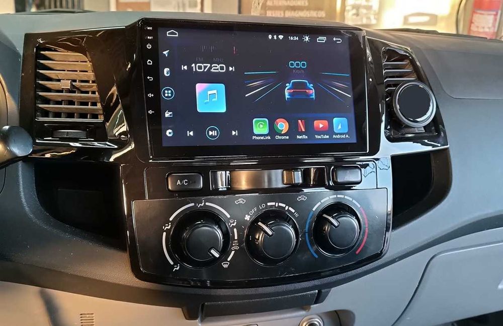 (NOVO) Rádio 2DIN • Toyota HILUX (2005 até 2015) • Android GPS 4+32GB