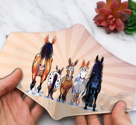 Koń, horse, jeździectwo - maseczka, maska