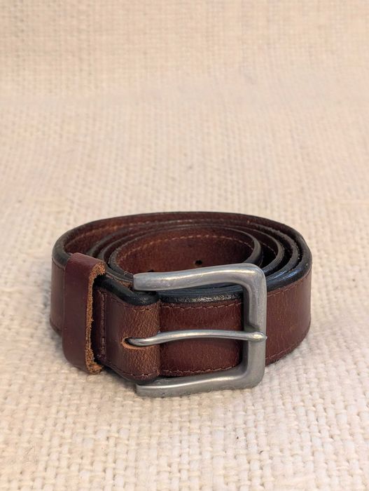 Pasek skórzany brązowy