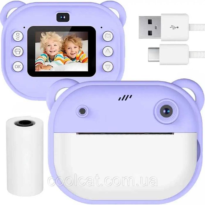 Детская  камера с печатью детский фотоаппарат моментальной печати фото