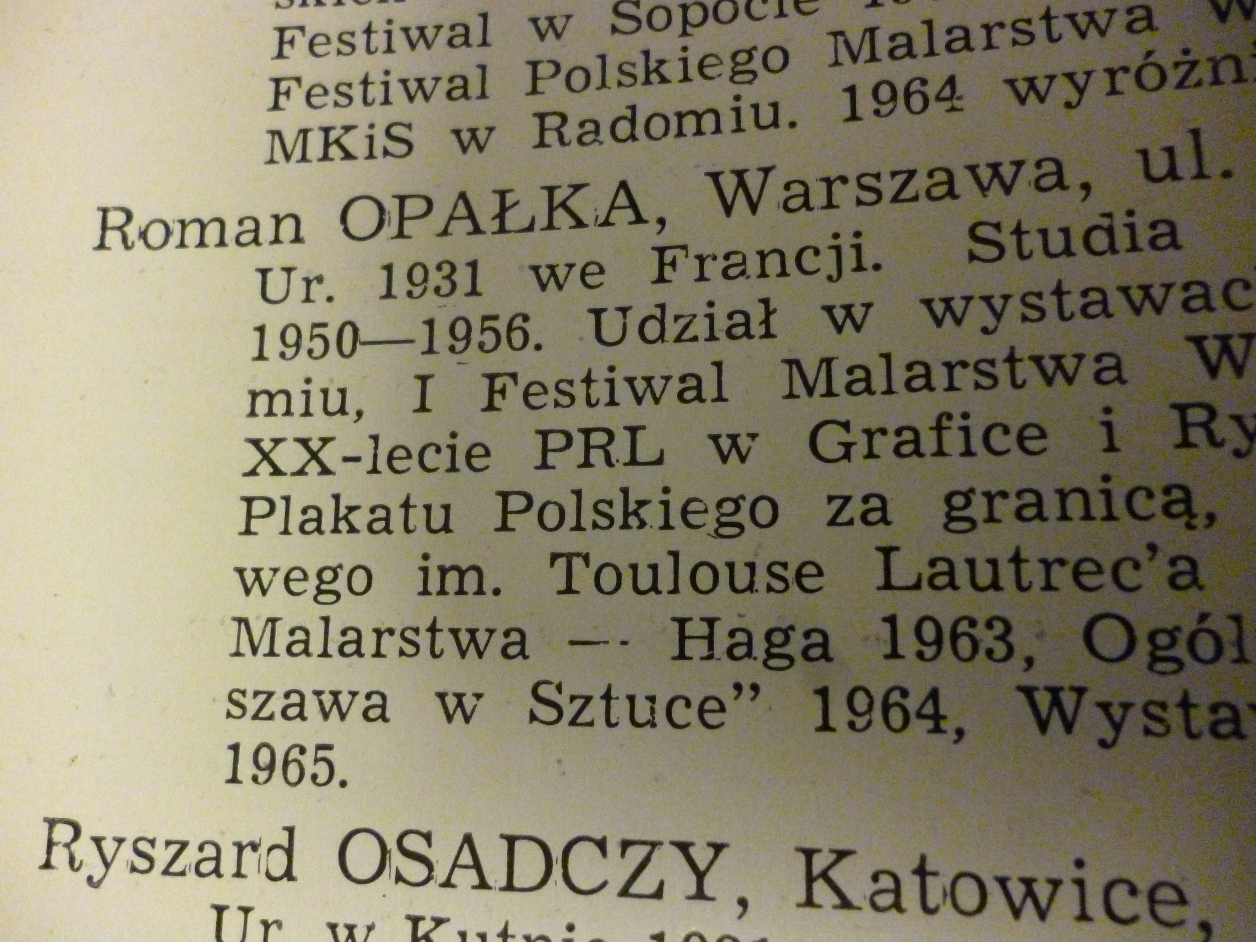 Ogólnopolska wystawa młodego malarstwa Sopot 1965 katalog