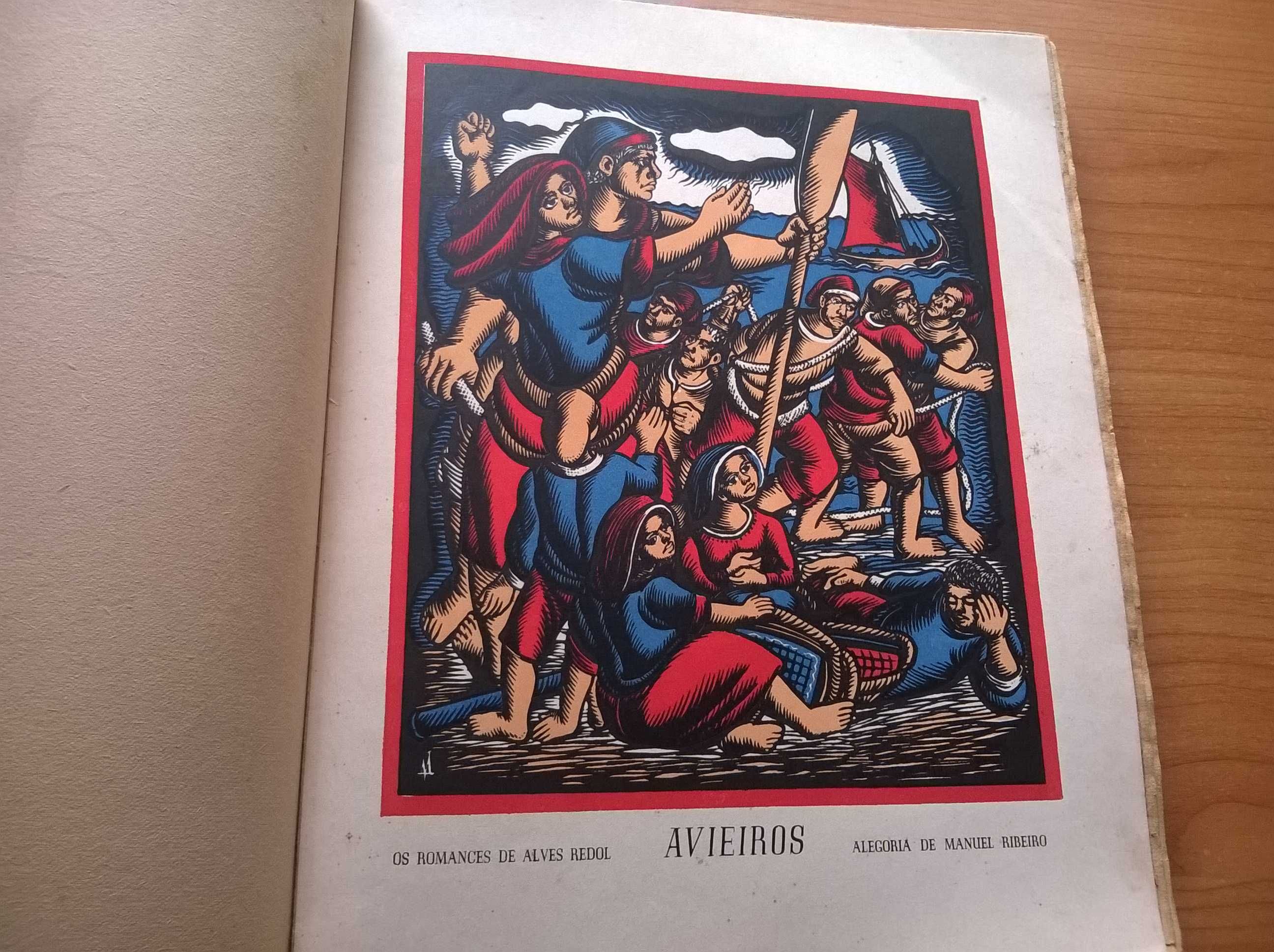 Livro com Gaibéus, Marés e Avieiros - Alves Redol