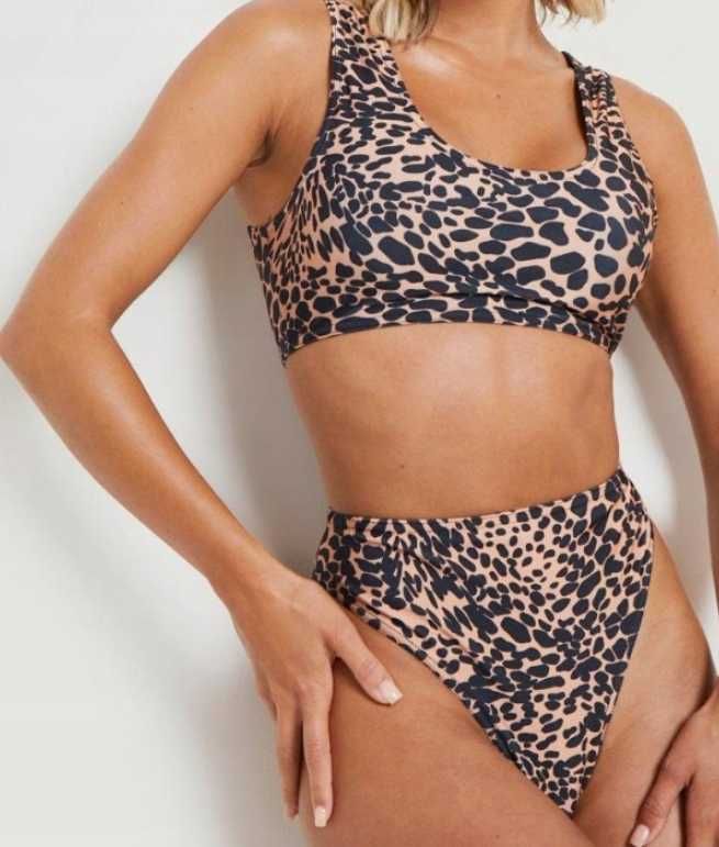 (40/L) Strój kąpielowy z Londynu, panterkowe Bikini, NOWE