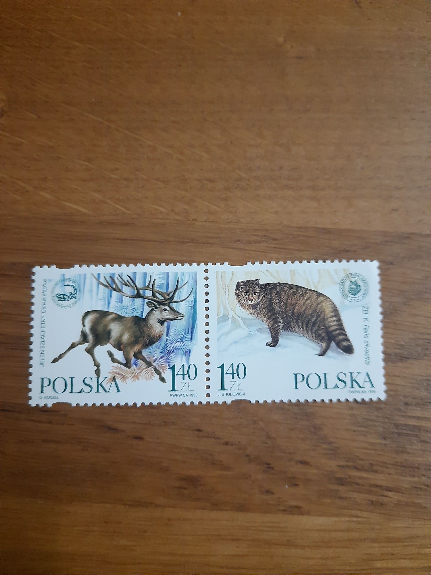 Stare znaczki pocztowe 1999 rok zwierzęta