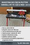Maszyna do cięcia płytek Einhell RT-TC 520 U RED – 800W
