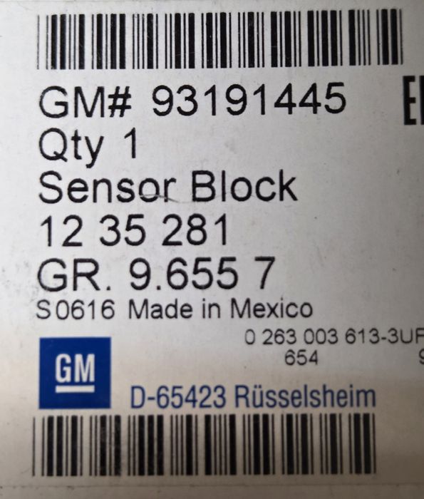 Nowy oryginalny czujnik parkowania Opel