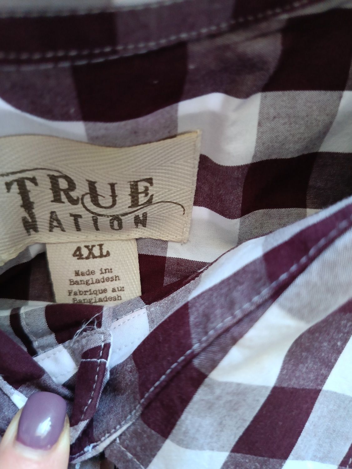 True Nation -koszula w kratę 4XL