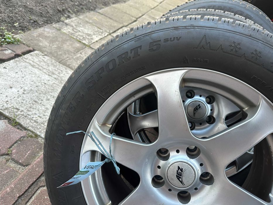Felgi AEZ 17" 5x114,3 7J + opony zimowe Dunlop 225/60 R17 2023R