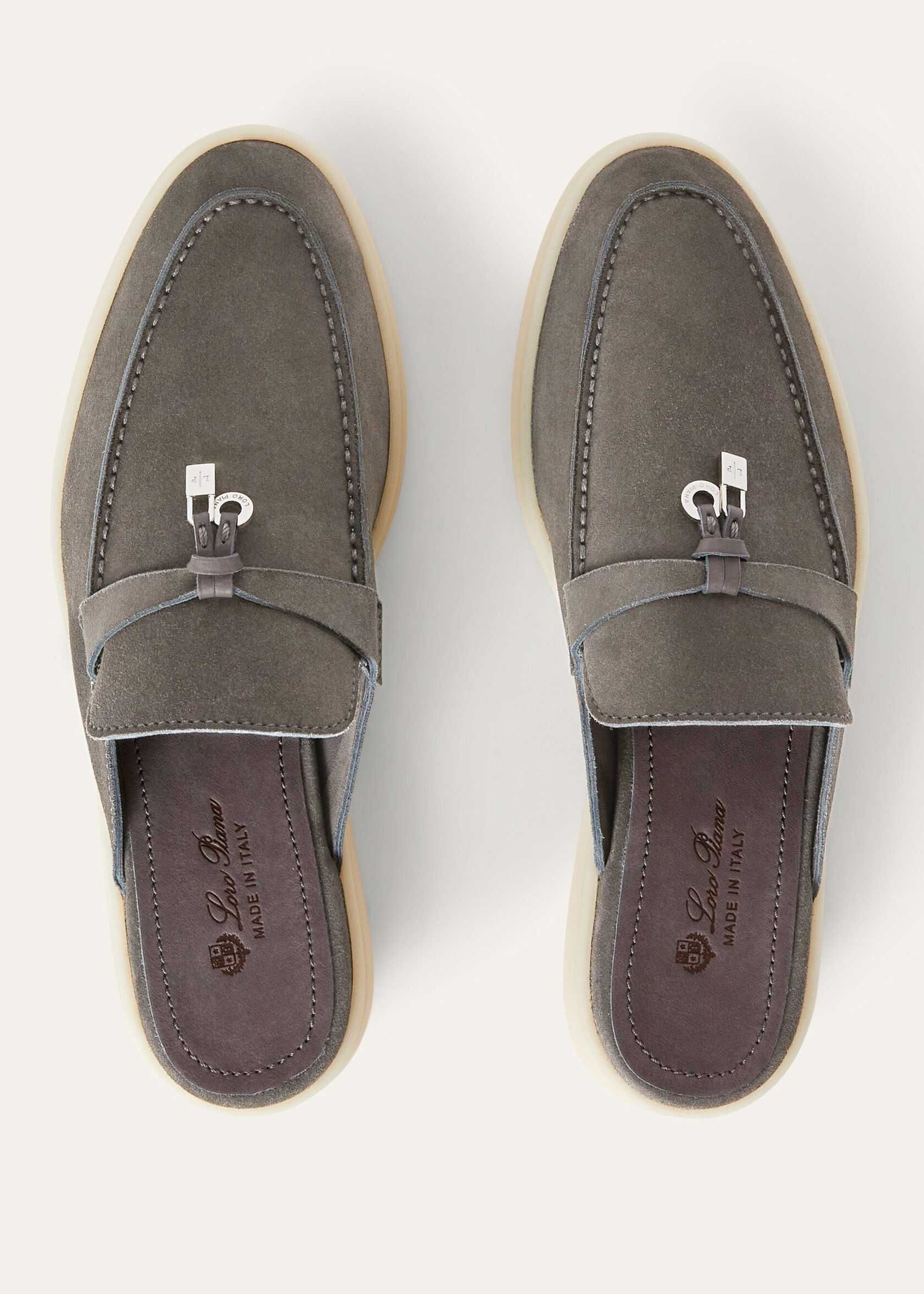 Лофери Loro Piana Babouche Charms Walk Loafer Suede Shade Grown