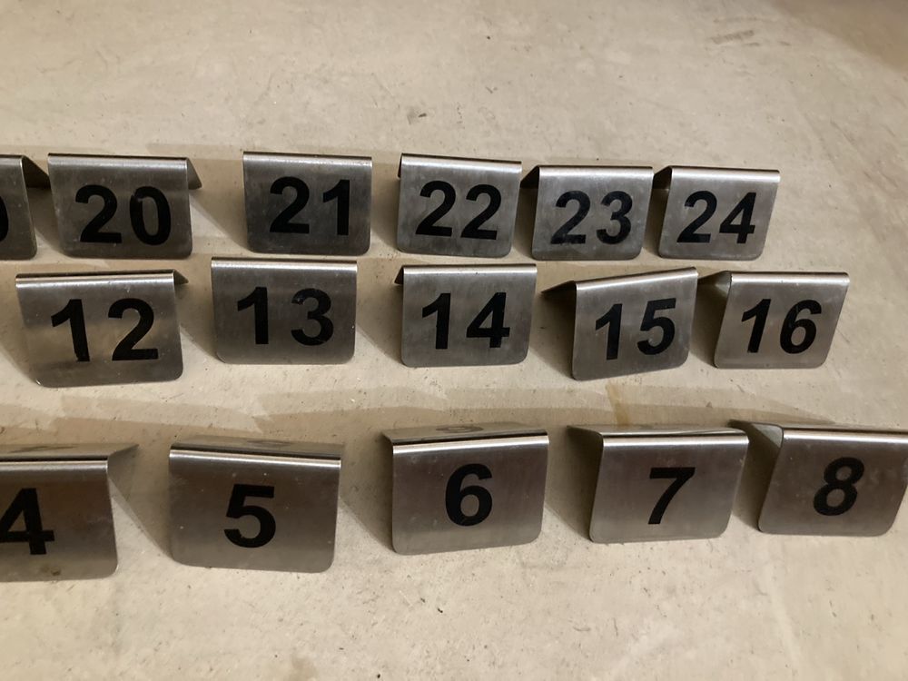 Numeros para marcaçao de mesas até 24