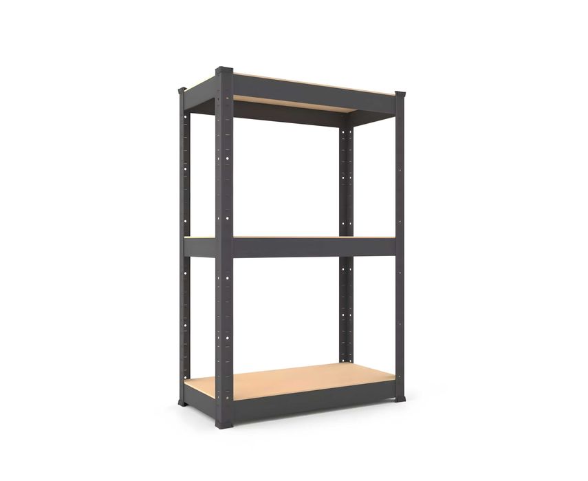 Металевий стелаж 180×90×40 з МДФ полицями — міцний та компактний