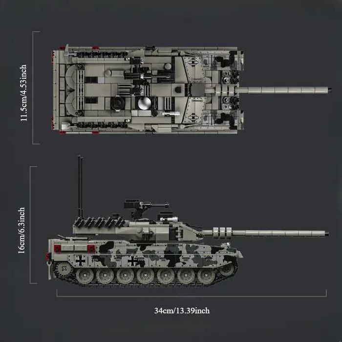 Конструктор Танк Leopard 2a7. 1009 деталей.