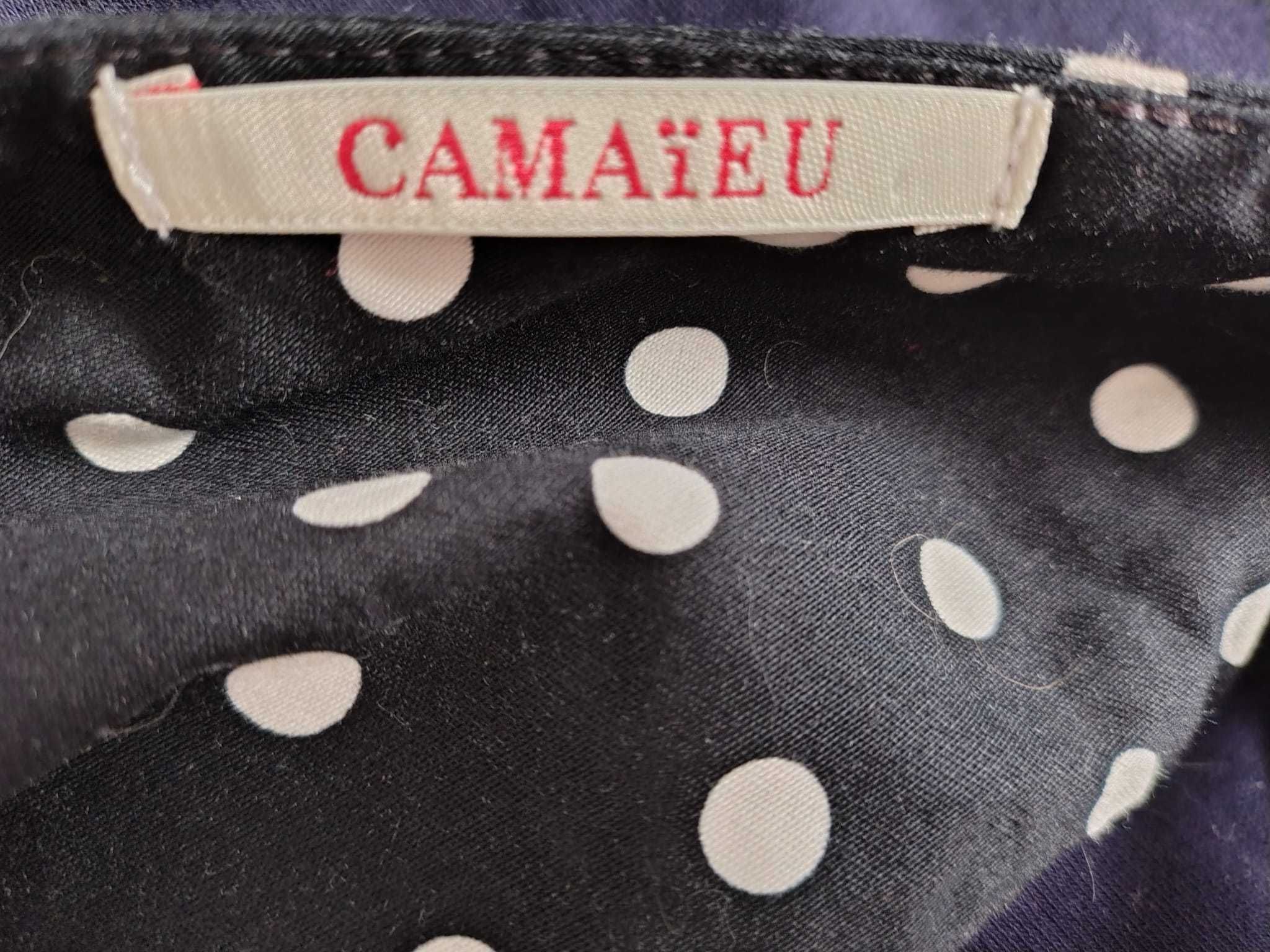 Czarna sukienka w kropki *M, Camayeu