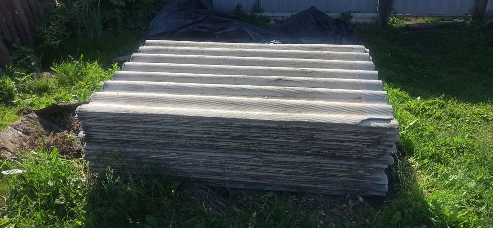 Продам шифер б/у шестиволновый 50 листов