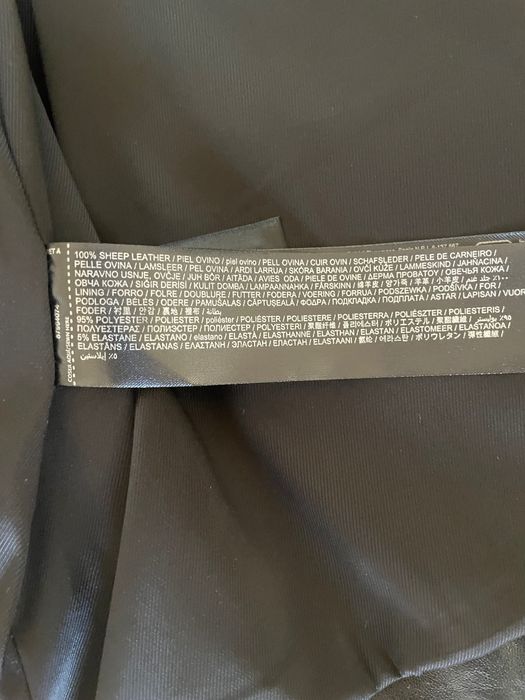 Casaco de pele preto tamanho L Mango Leather Selection como novo