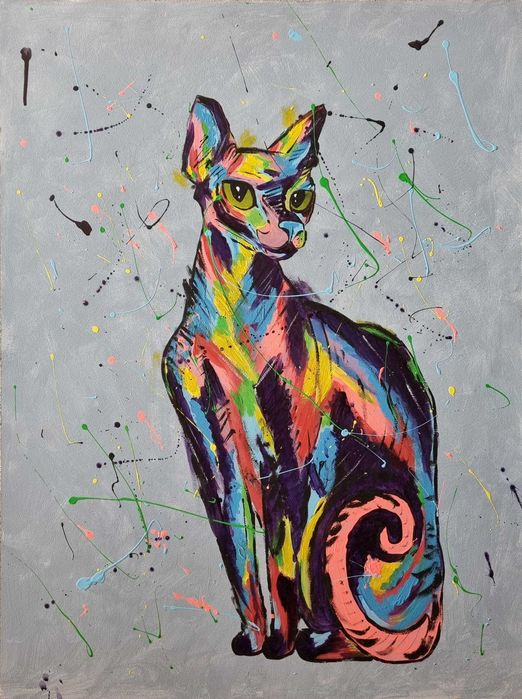 Картина кіт "Сфінкс" 80х60см
