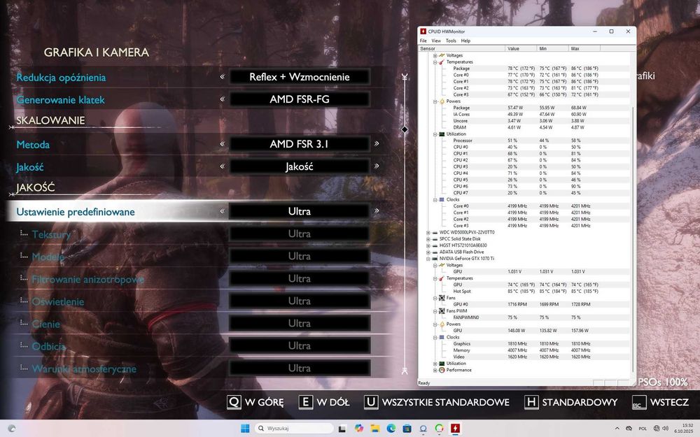 Zestaw do Gier. i7, Karta 8gb, 1TB ssd + 500gb hdd, 16gb ram,